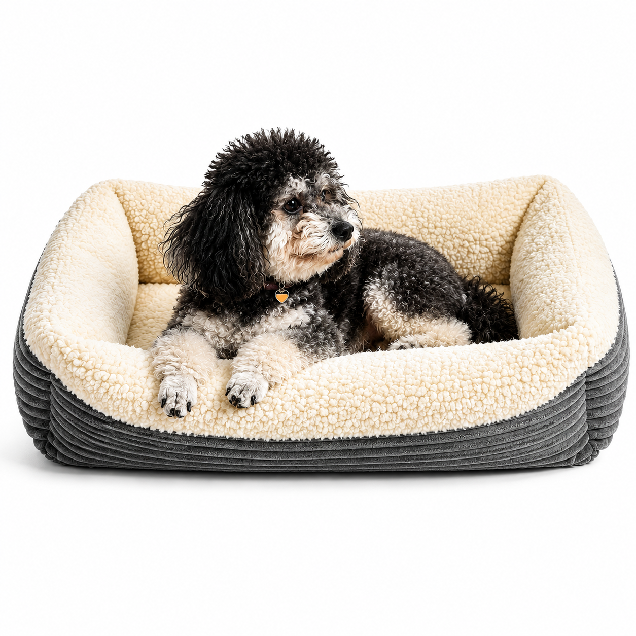 Self-Warming Pet Bed for Cats & Small Dogs – Ultra-Soft Thermal Sleeping Bed with Non-Slip Base, Cozy Sherpa Fleece Cushion