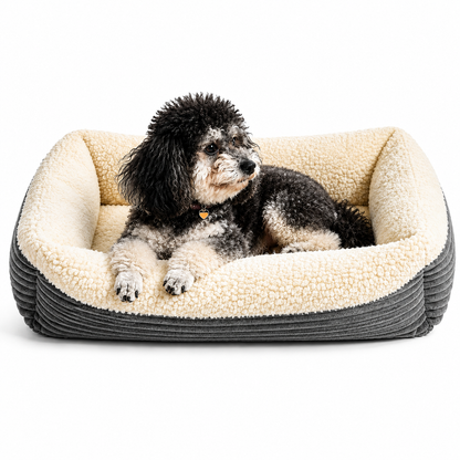 Self-Warming Pet Bed for Cats & Small Dogs – Ultra-Soft Thermal Sleeping Bed with Non-Slip Base, Cozy Sherpa Fleece Cushion