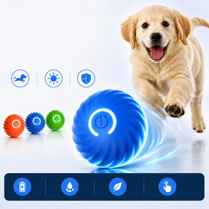 Smart Interactive Dog Ball Toy – Automatic Moving, Rolling & Bouncing USB Rechargeable Ball for Puppies and Dogs